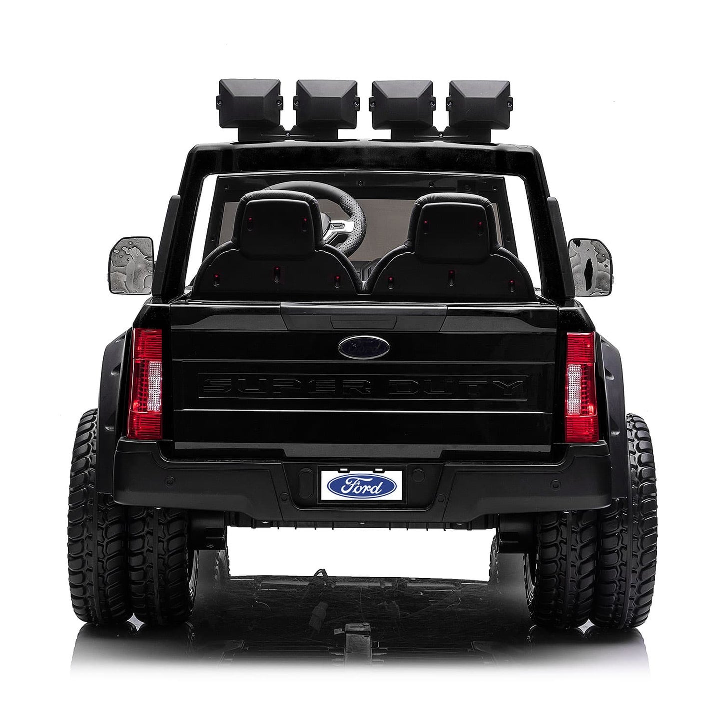 Ford F450 Custom Edition 24V Kids Ride-On Car Truck with R/C Parental Remote | Black