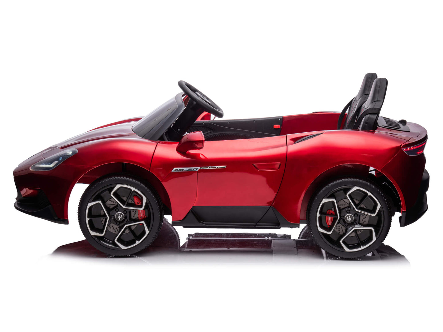 24V Maserati MC20 Two-Seater Kids Ride On Car with Remote - Burgundy