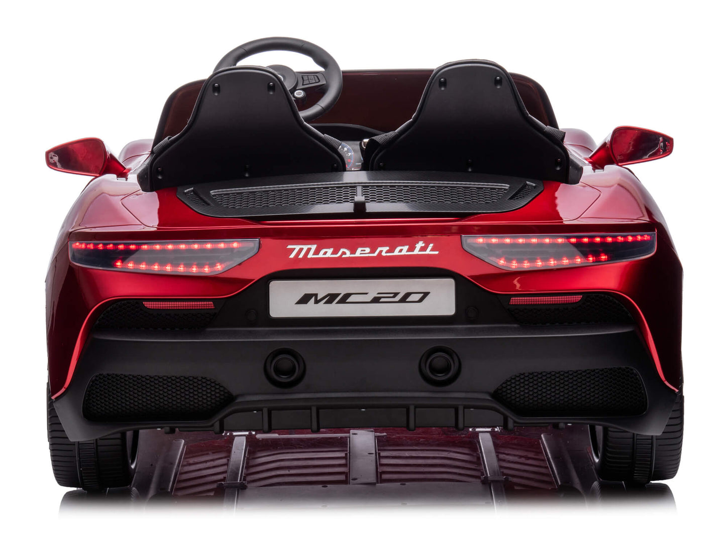 24V Maserati MC20 Two-Seater Kids Ride On Car with Remote - Burgundy