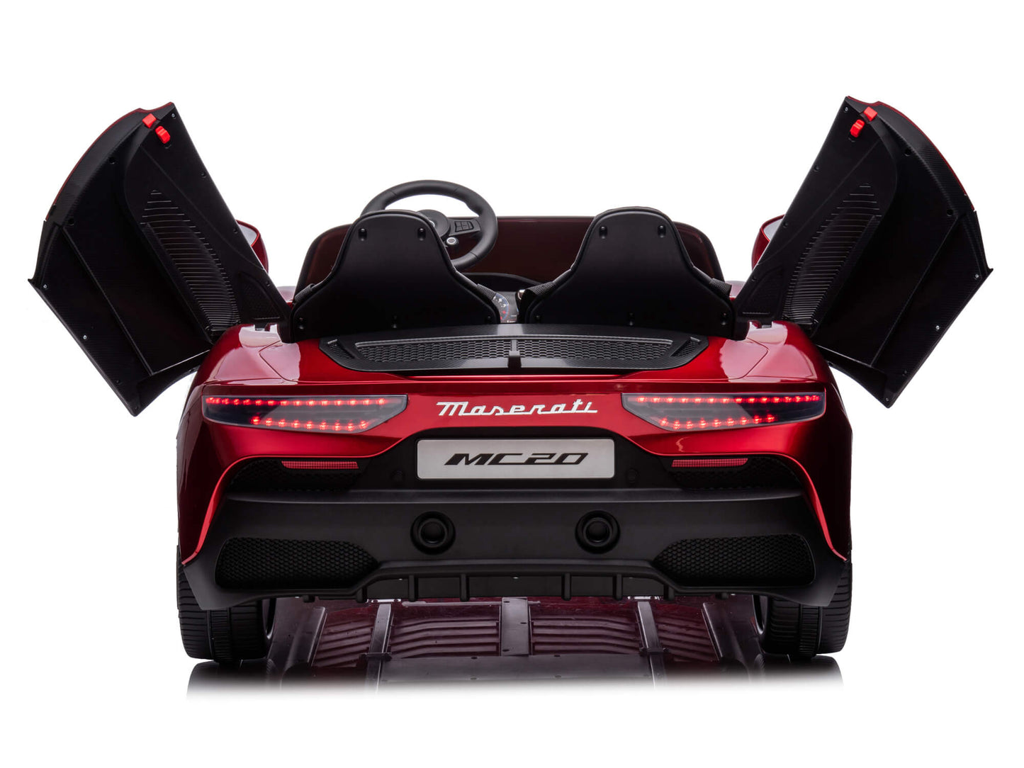 24V Maserati MC20 Two-Seater Kids Ride On Car with Remote - Burgundy