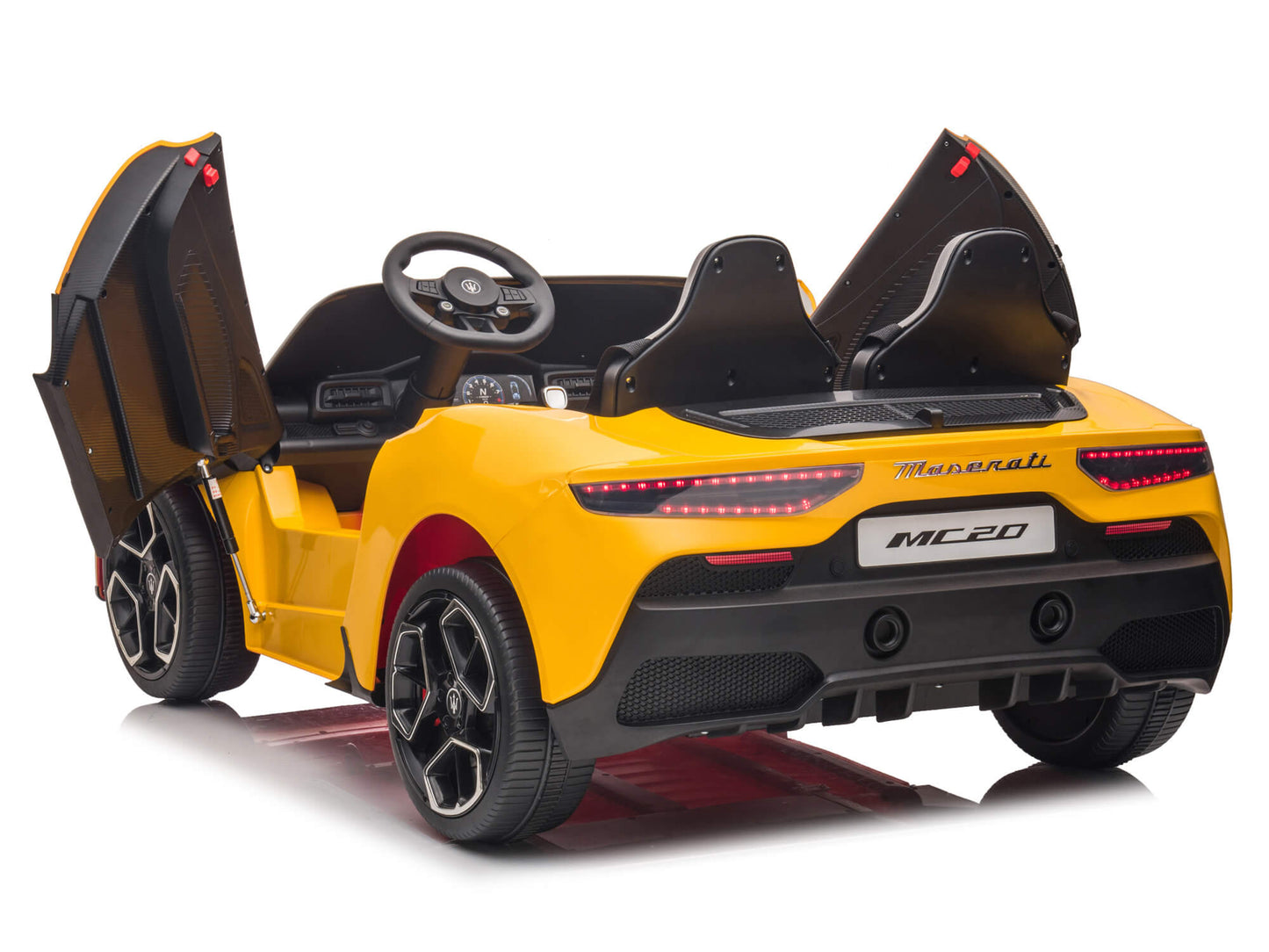 24V Maserati MC20 Two-Seater Kids Ride On Car with Remote - Yellow