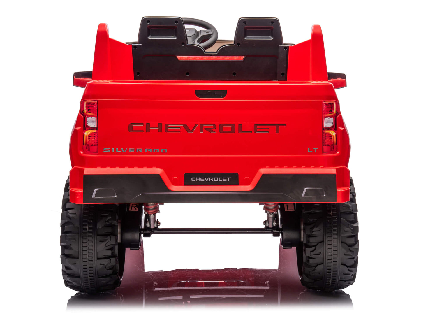 24V Chevrolet Silverado Ride on Truck for Kids with 2 Seats and Remote - Red