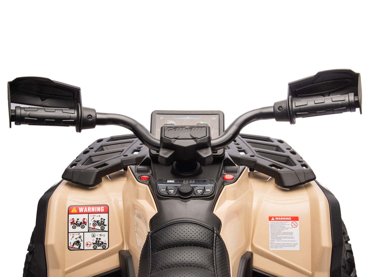 24V Can-Am Kids Outlander 4WD Ride-On ATV - Khaki