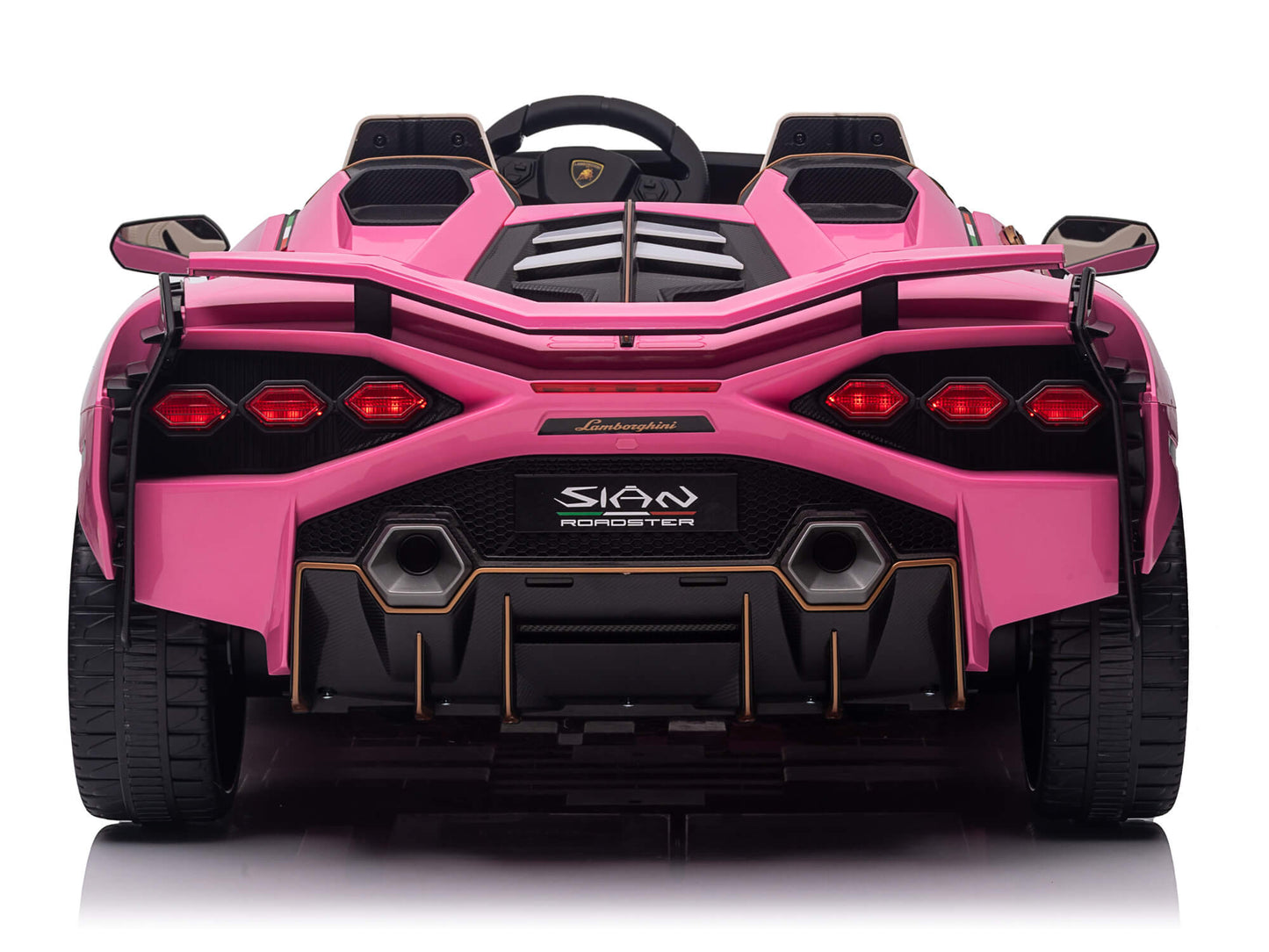 24V Lamborghini Sian Two-Seater Kids Ride On Car with Remote - Pink