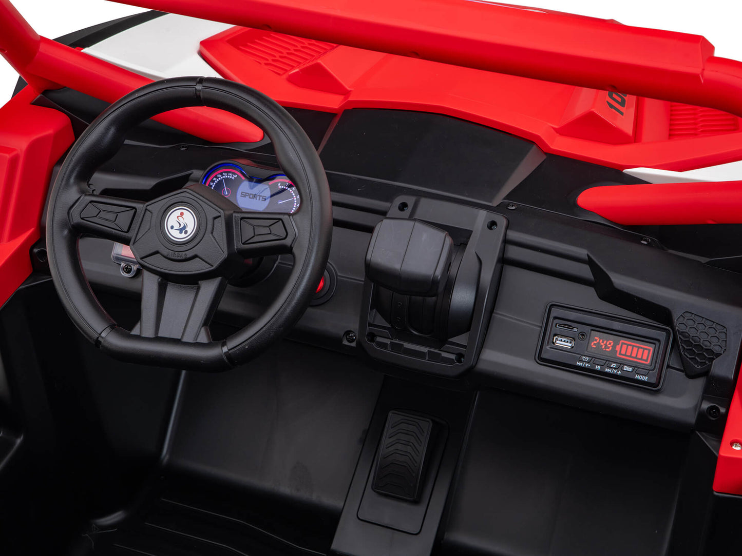 24V Ridington MAX-R All Terrain Ride-On Buggy with Remote - Red/White