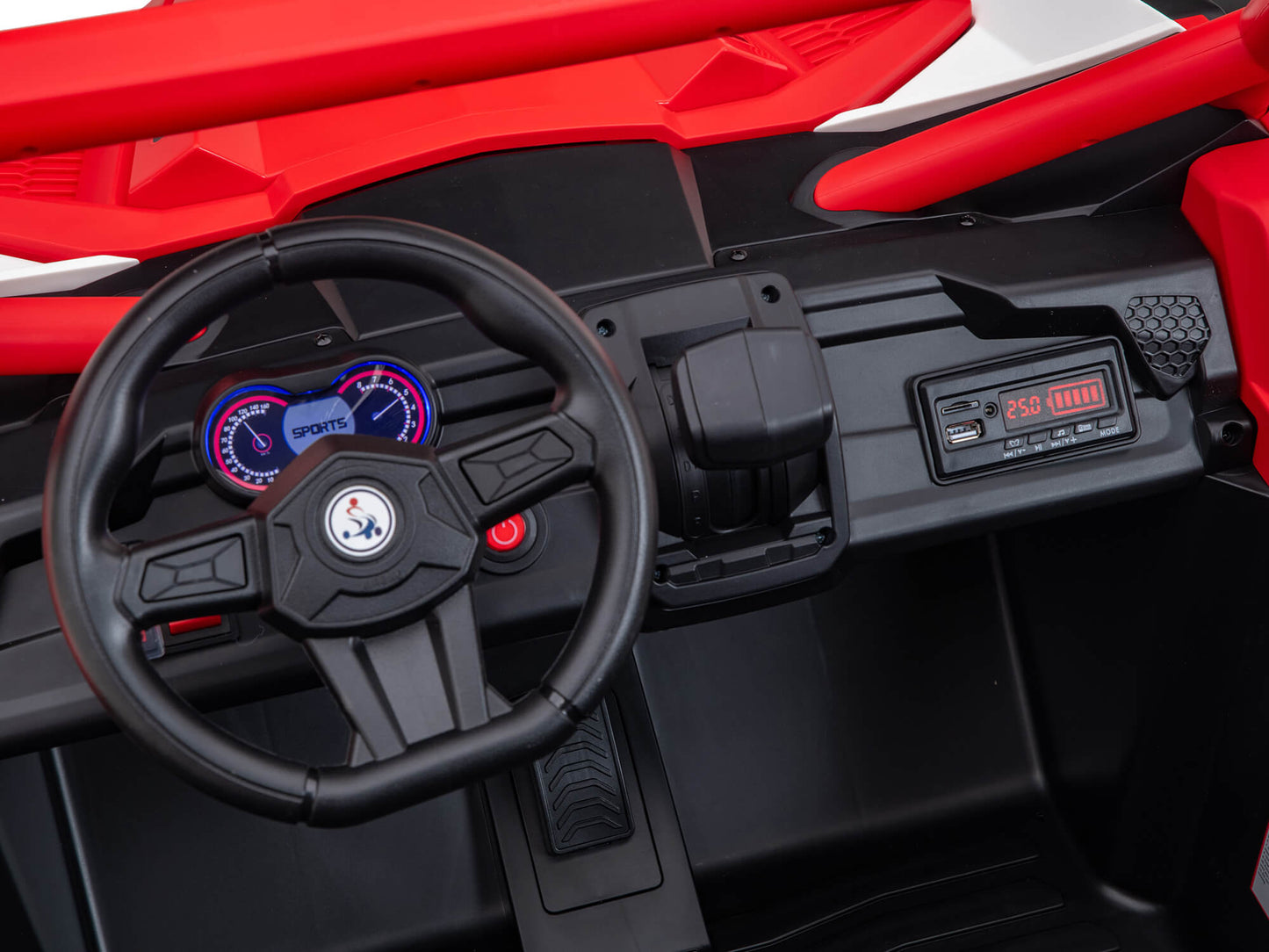 24V Ridington MAX-R All Terrain Ride-On Buggy with Remote - Red/White