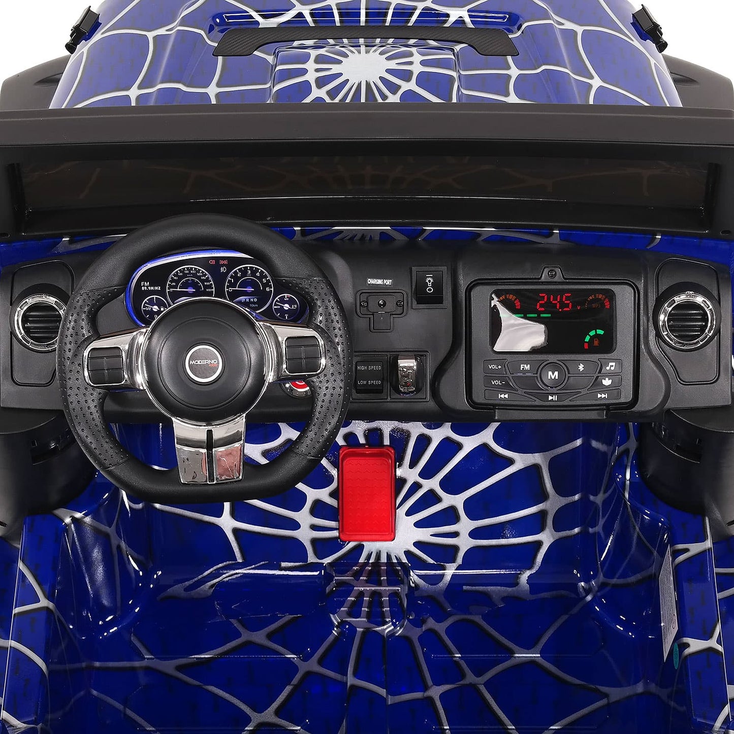 Trail Explorer 24V Kids Ride-On Car Truck with R/C Parental Remote | Spider Blue