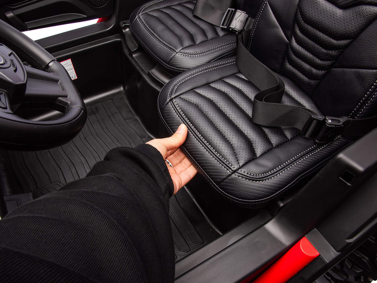 24V Ridington MAX-R All Terrain Ride-On Buggy with Remote - Red/White