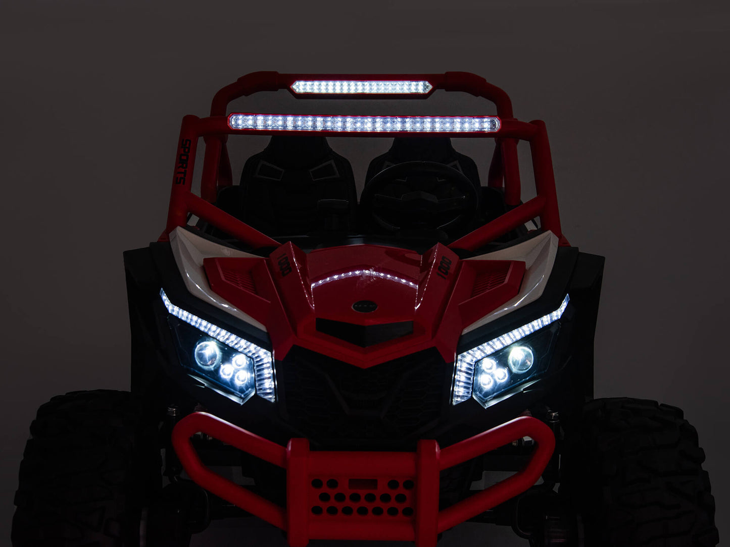 24V Ridington MAX-R All Terrain Ride-On Buggy with Remote - Red/White