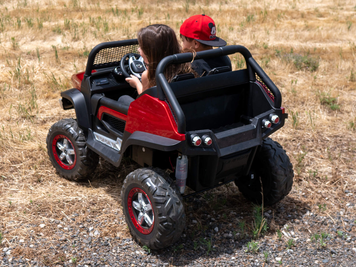 24V Mercedes Benz UNIMOG Kids Ride On UTV with Remote - Red