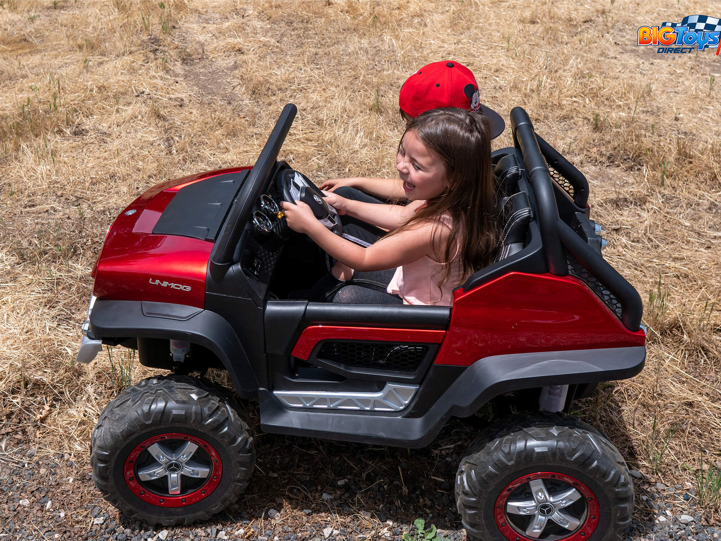 24V Mercedes Benz UNIMOG Kids Ride On UTV with Remote - Black