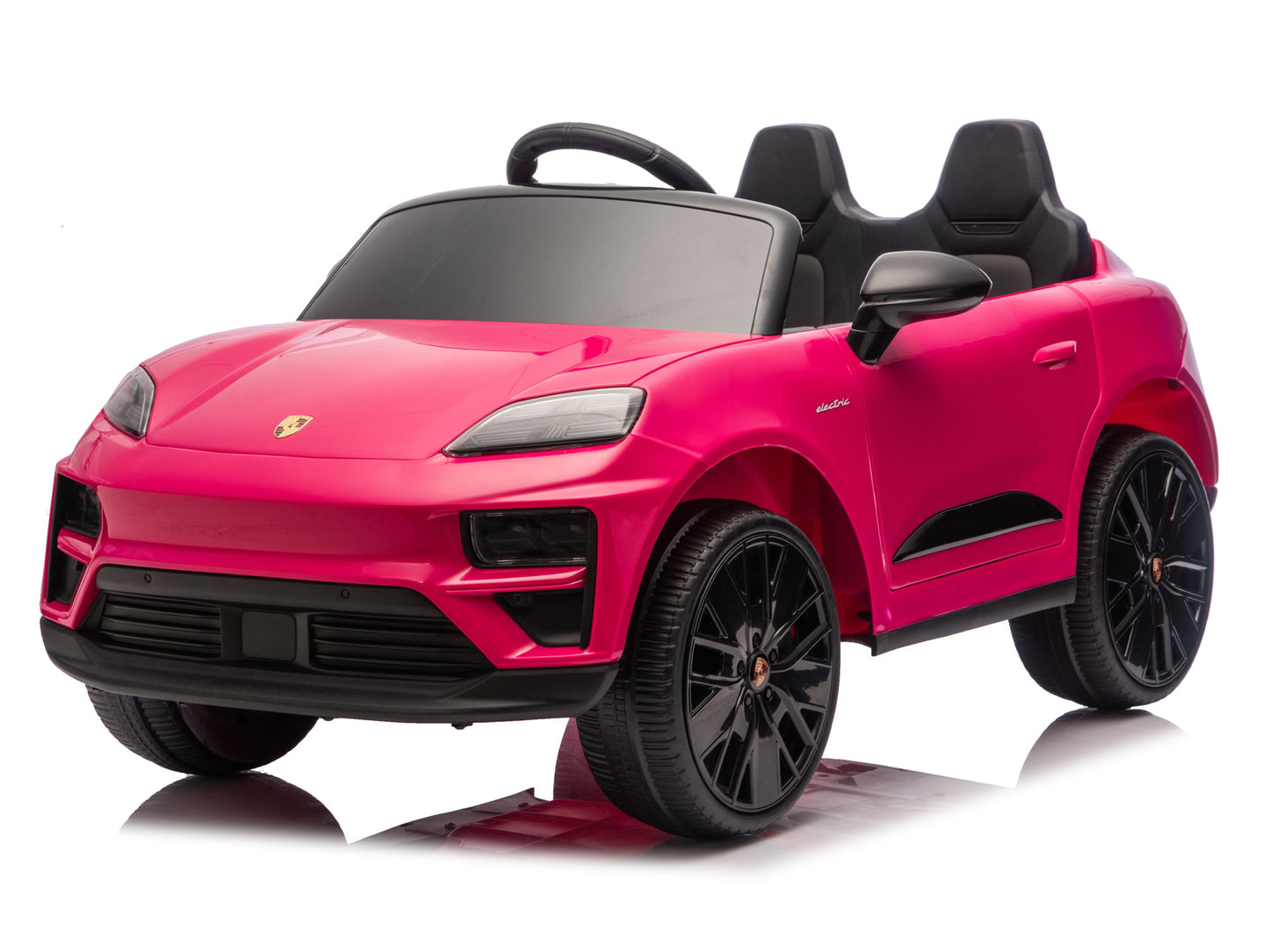 24V Porsche Macan Turbo EV Kids Ride-On Car - Pink