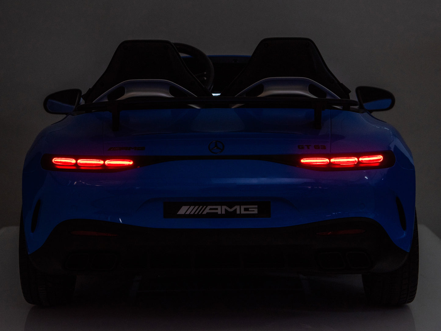 24V Mercedes AMG GT 63 Kids 2-Seater Ride On-Car - Blue