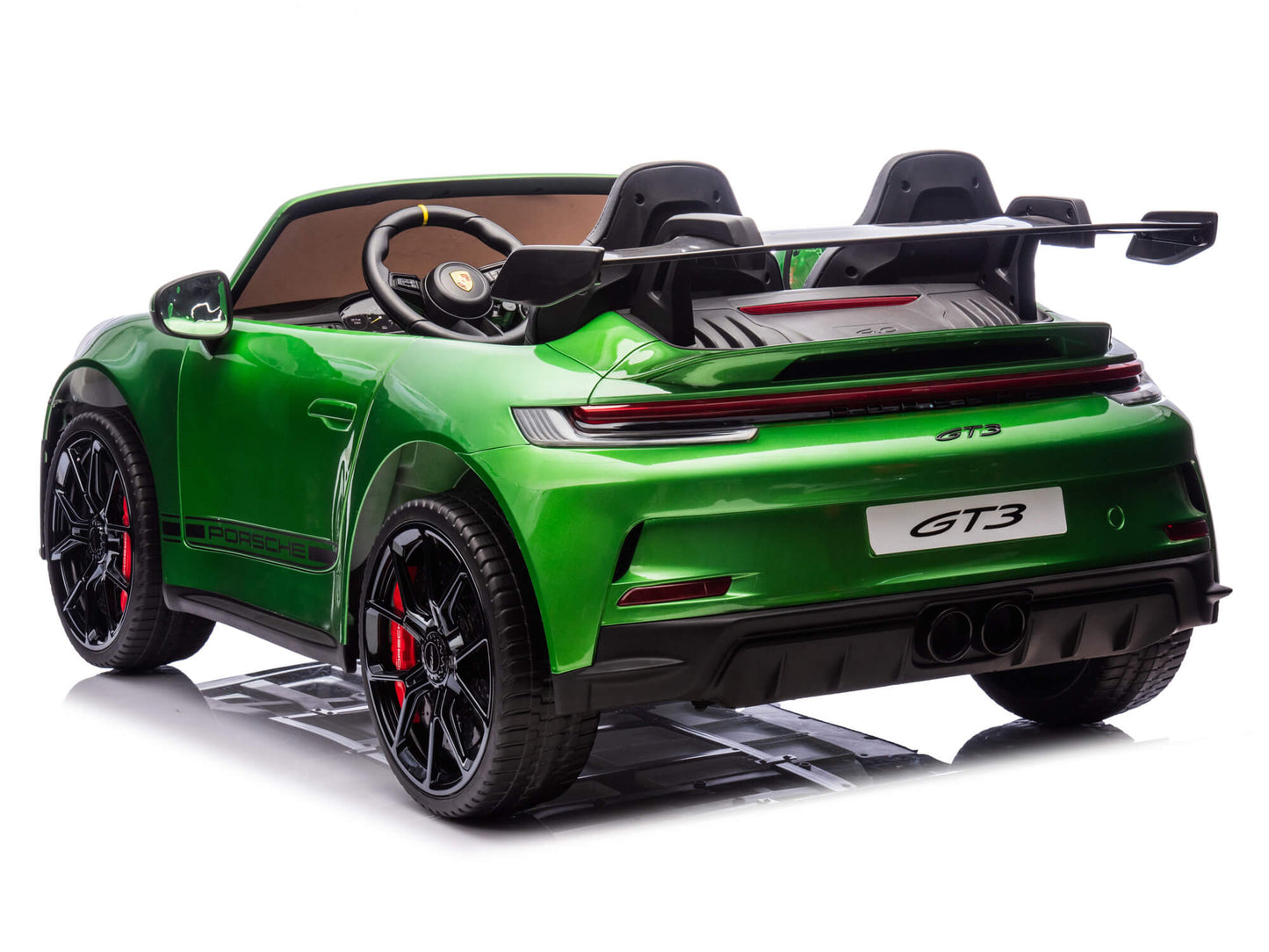24V Porsche 911 GT3 Kids 2-Seater Ride On Car - Green