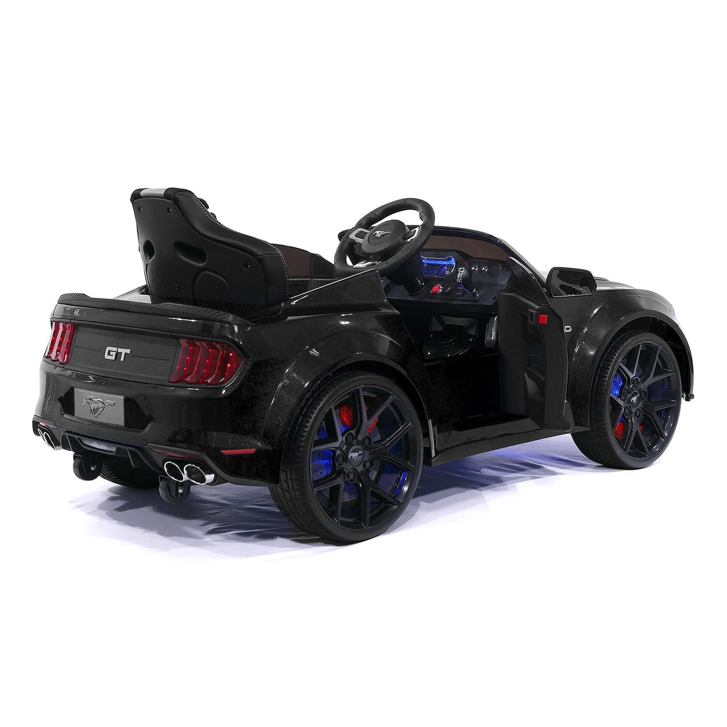Ford Mustang GT Custom Edition 24V Kids Ride-On Car with R/C Parental Remote | Black