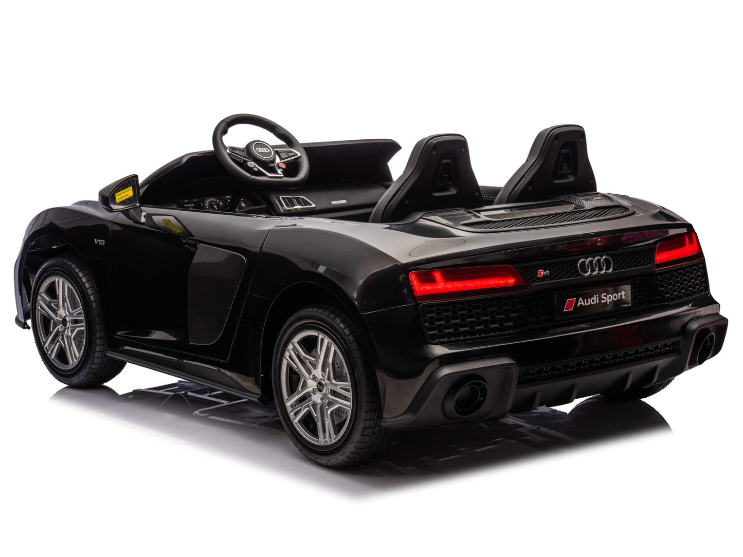 24V Audi R8 Spyder 2 Seater Ride on Car for Kids - Black