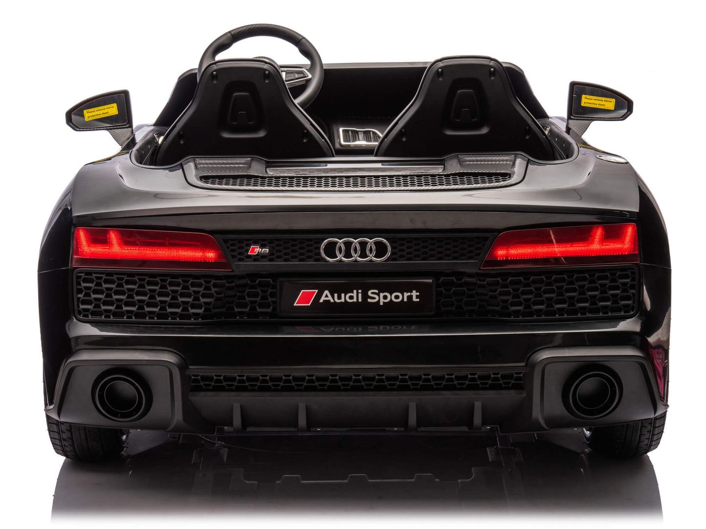 24V Audi R8 Spyder 2 Seater Ride on Car for Kids - Black