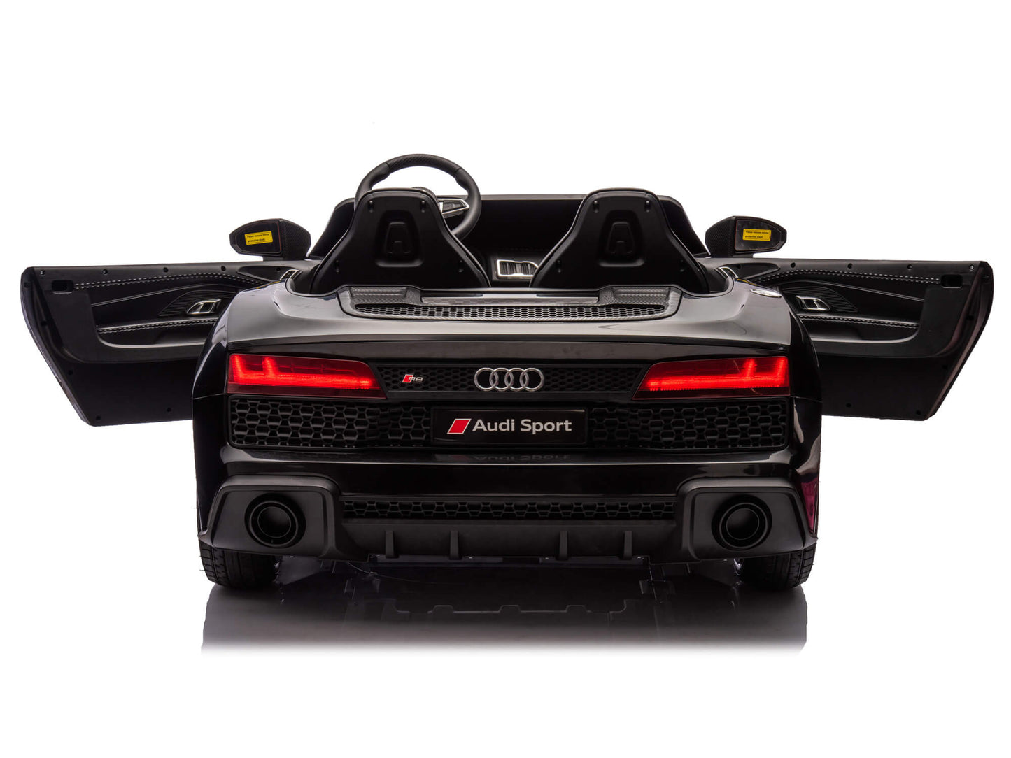 24V Audi R8 Spyder 2 Seater Ride on Car for Kids - Black