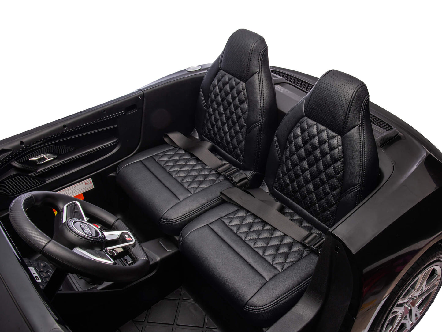 24V Audi R8 Spyder 2 Seater Ride on Car for Kids - Black