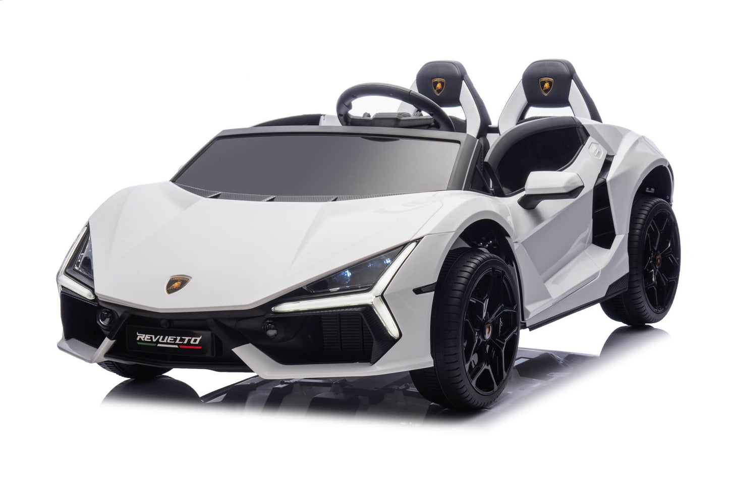 24V / 9 MPH Lamborghini Revuelto Two-Seater Kids Ride On Car – White
