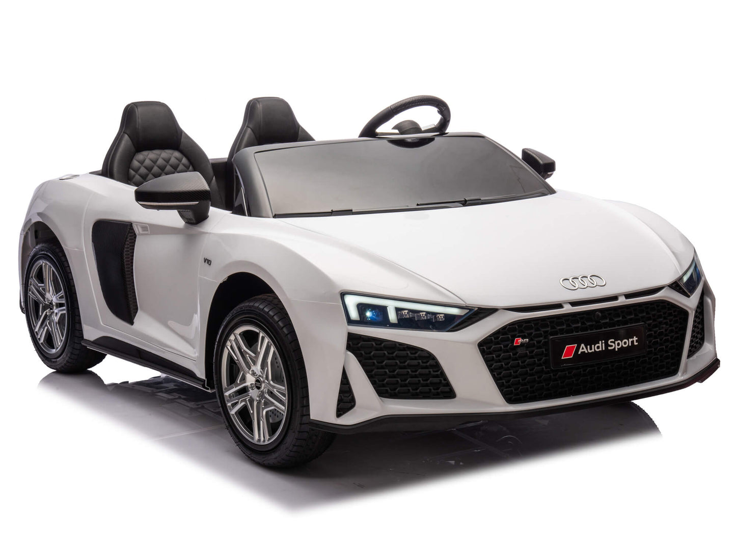24V Audi R8 Spyder 2 Seater Ride on Car for Kids - White