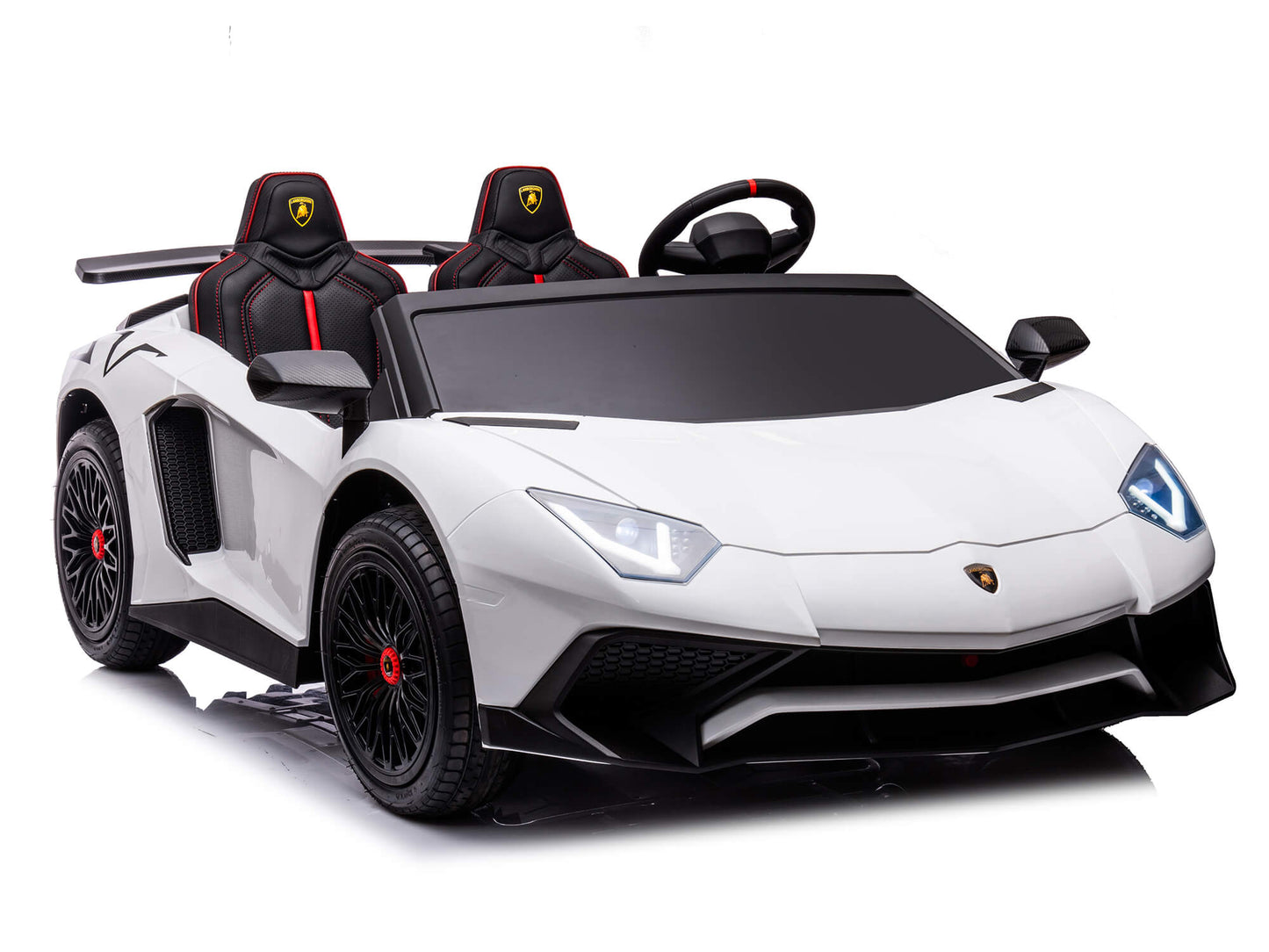 24V Lamborghini Aventador 2 Seater Ride on Car for Kids - White