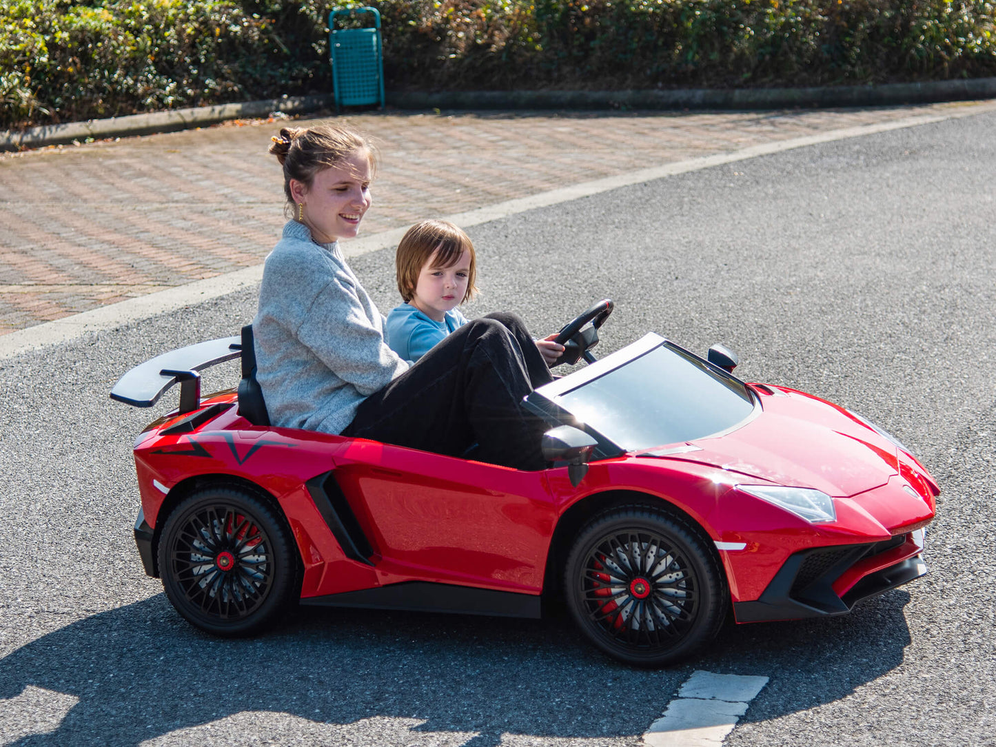 24V Lamborghini Aventador 2 Seater Ride on Car for Kids - Red
