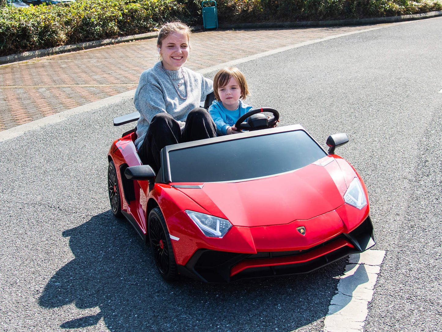24V Lamborghini Aventador 2 Seater Ride on Car for Kids - Red