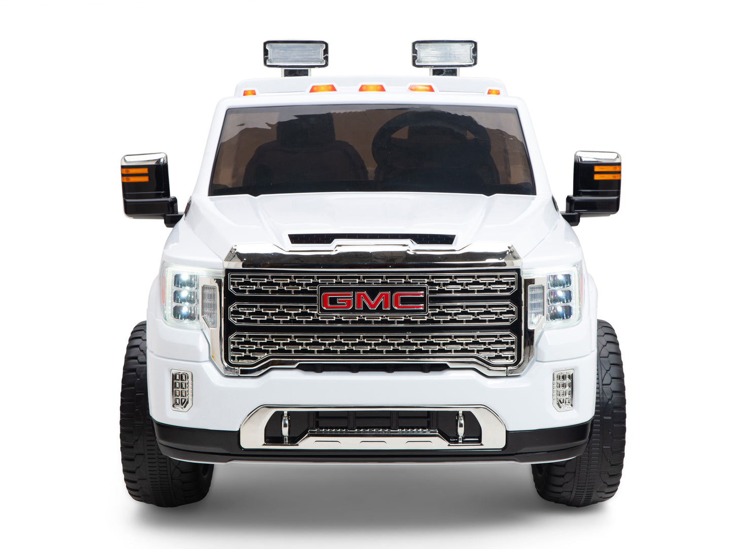 12V GMC Sierra Denali Kids Electric Ride On Truck with Remote Control - White