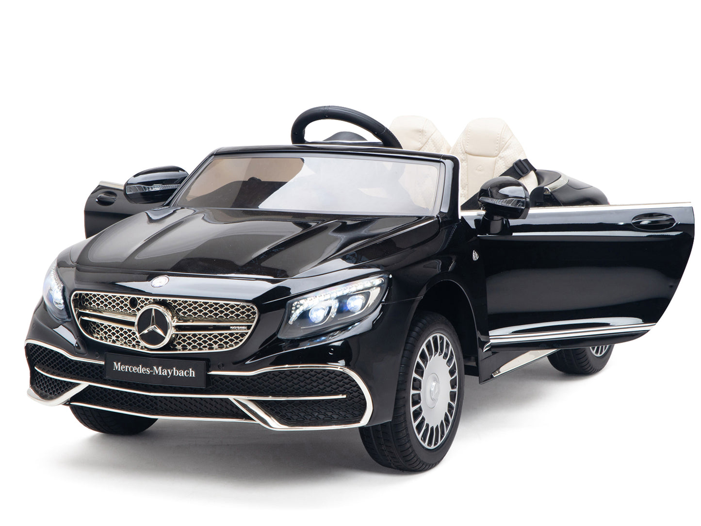 12V Mercedes-Benz Maybach Kids Electric Powered Ride on Car With Remote Control, Radio & MP3 - Black