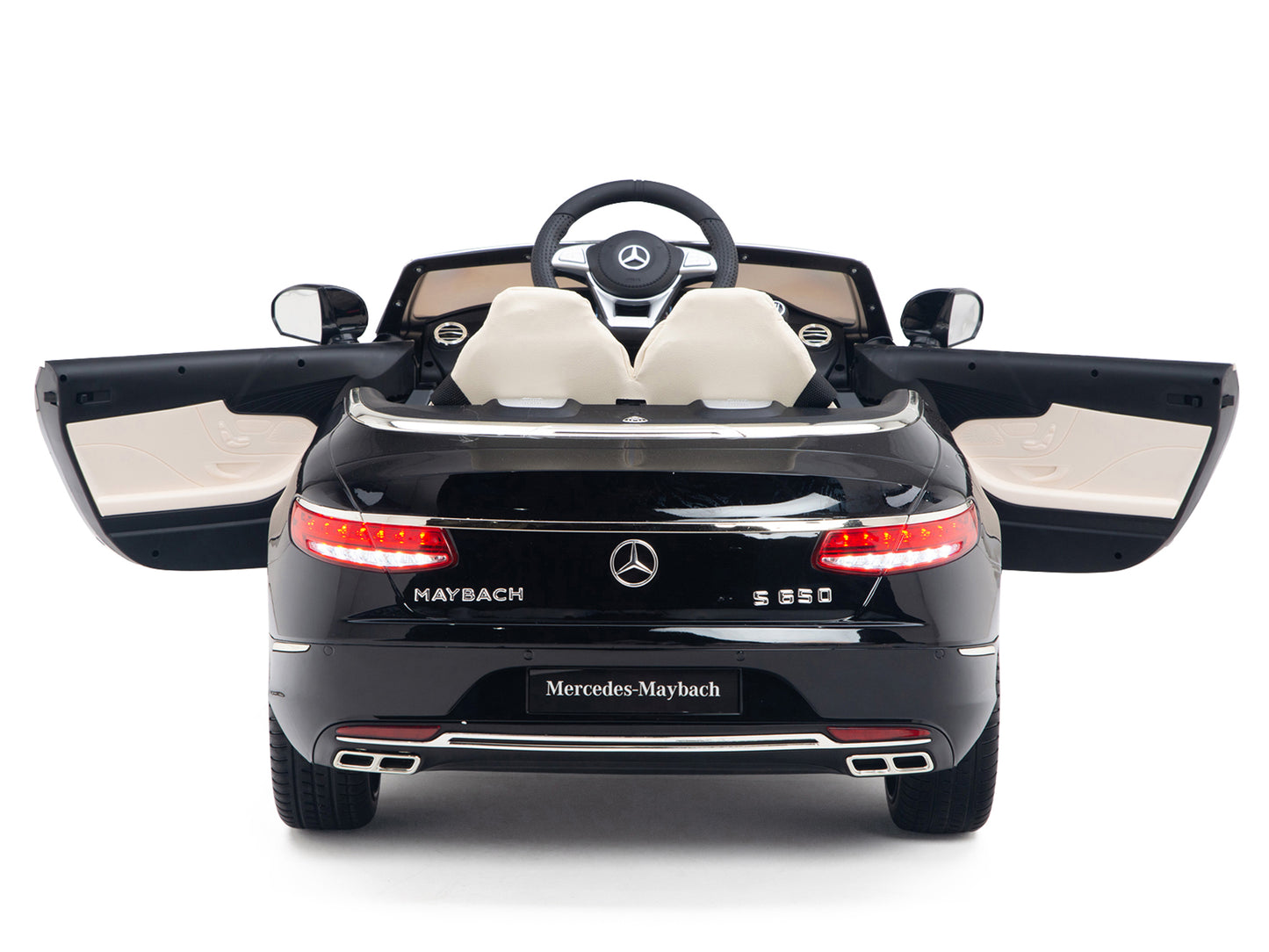 12V Mercedes-Benz Maybach Kids Electric Powered Ride on Car With Remote Control, Radio & MP3 - Black