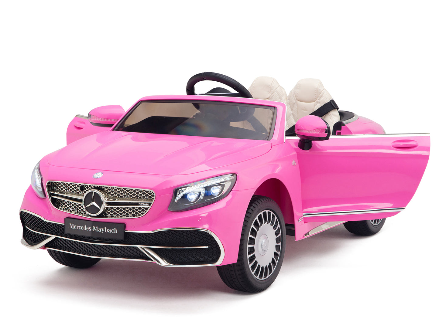 12V Mercedes-Benz Maybach Kids Electric Powered Ride on Car With Remote Control, Radio & MP3 - Pink