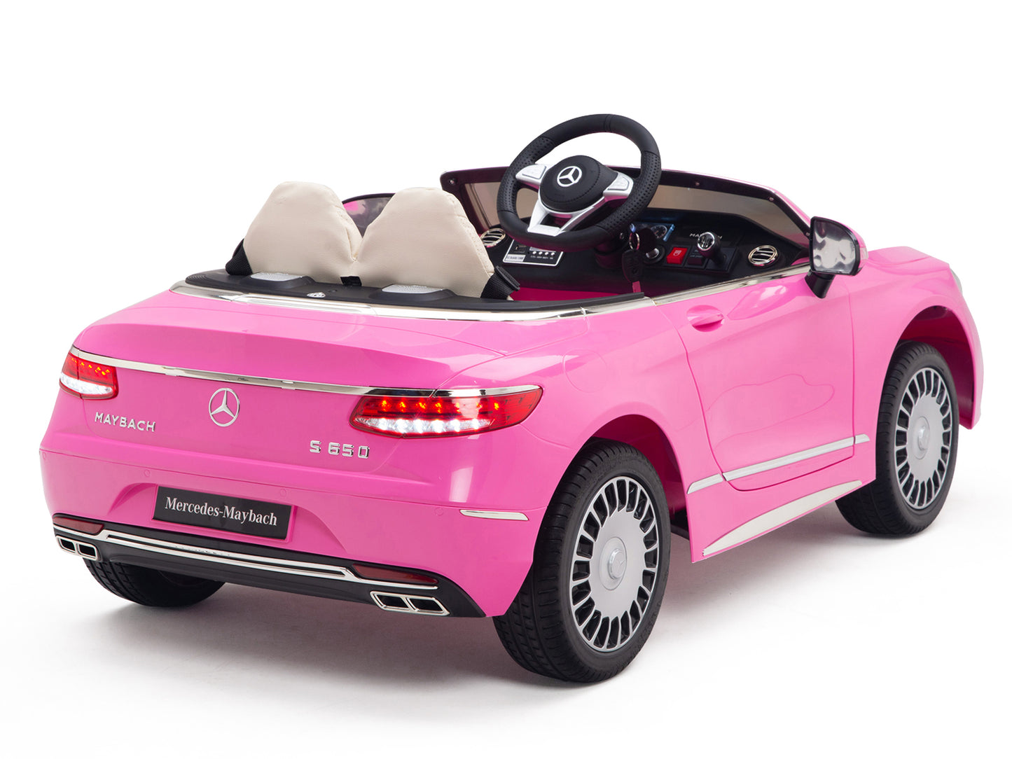 12V Mercedes-Benz Maybach Kids Electric Powered Ride on Car With Remote Control, Radio & MP3 - Pink