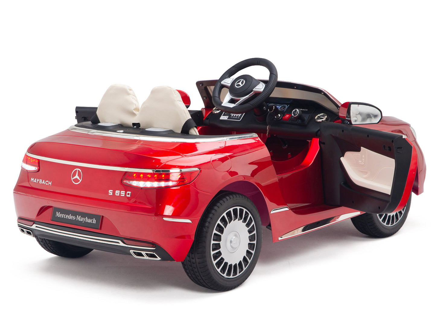 12V Mercedes-Benz Maybach Kids Electric Powered Ride on Car With Remote Control, Radio & MP3 - Red