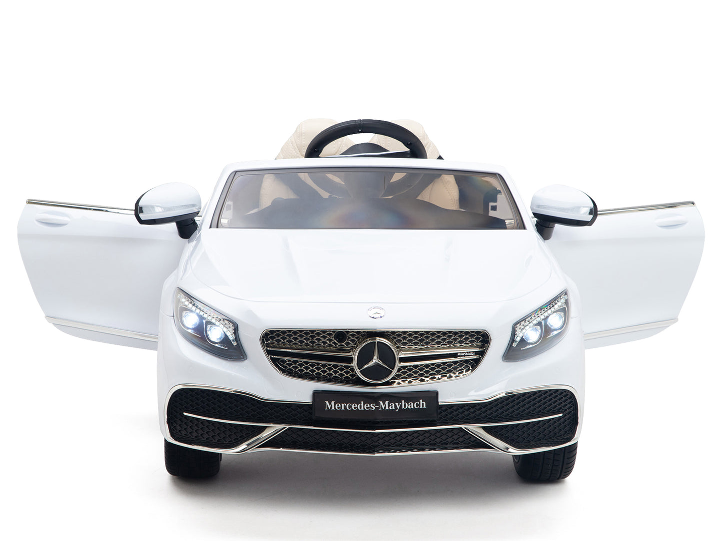 12V Mercedes-Benz Maybach Kids Electric Powered Ride on Car With Remote Control, Radio & MP3 - White
