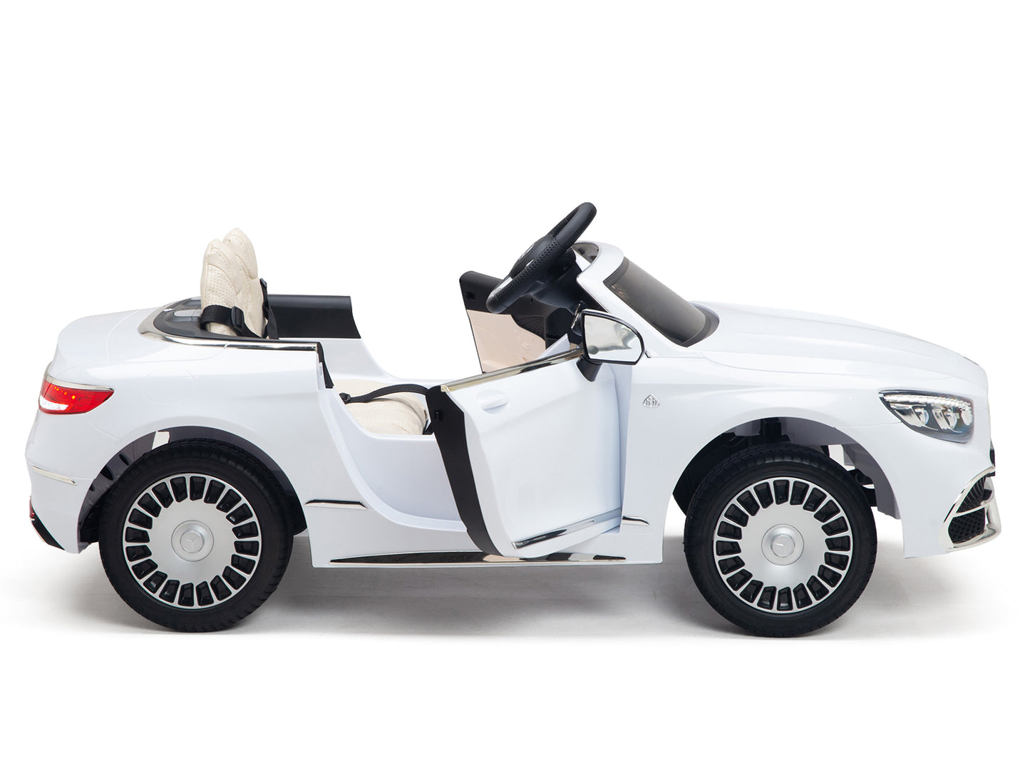 12V Mercedes-Benz Maybach Kids Electric Powered Ride on Car With Remote Control, Radio & MP3 - White
