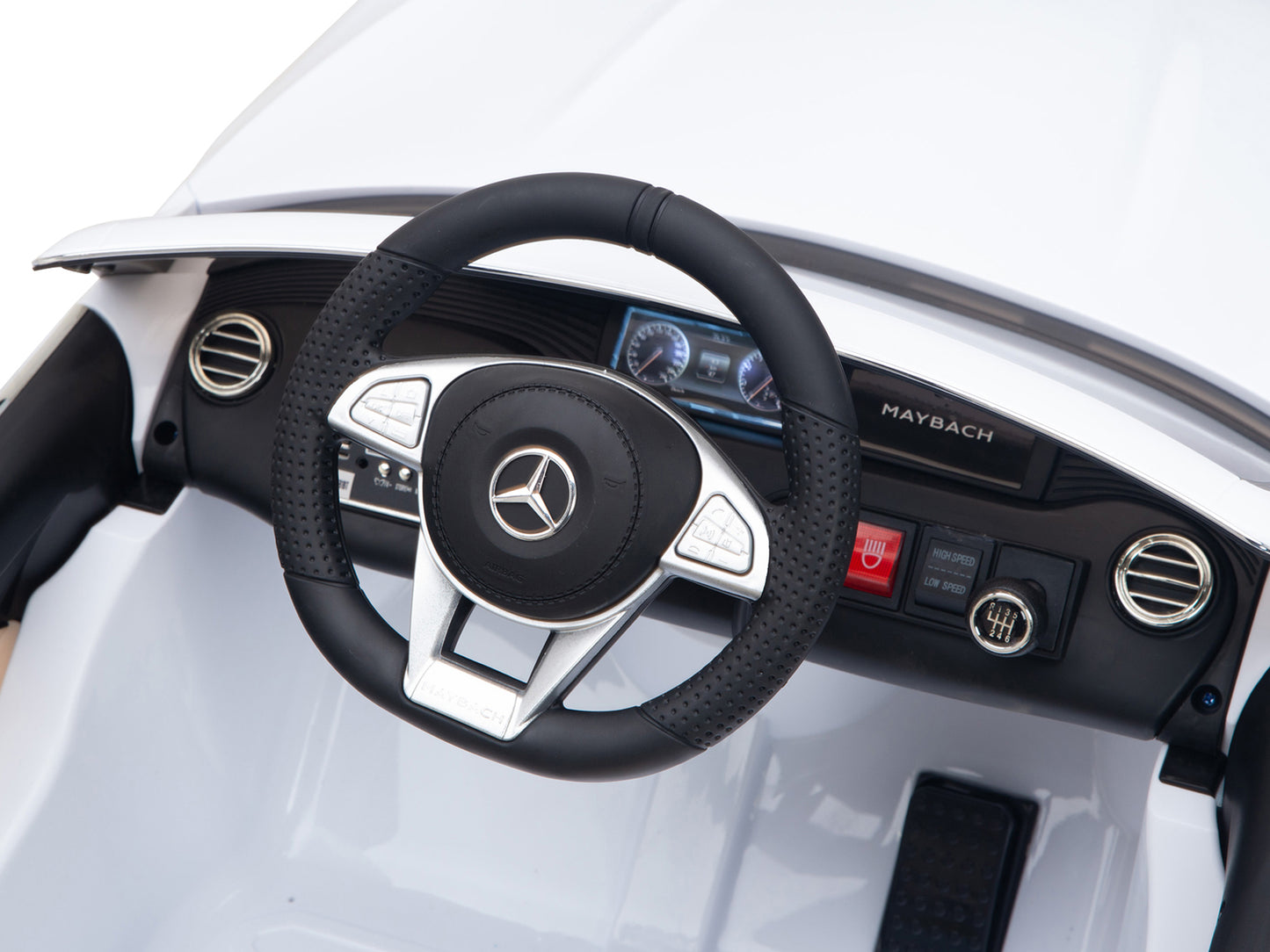 12V Mercedes-Benz Maybach Kids Electric Powered Ride on Car With Remote Control, Radio & MP3 - White