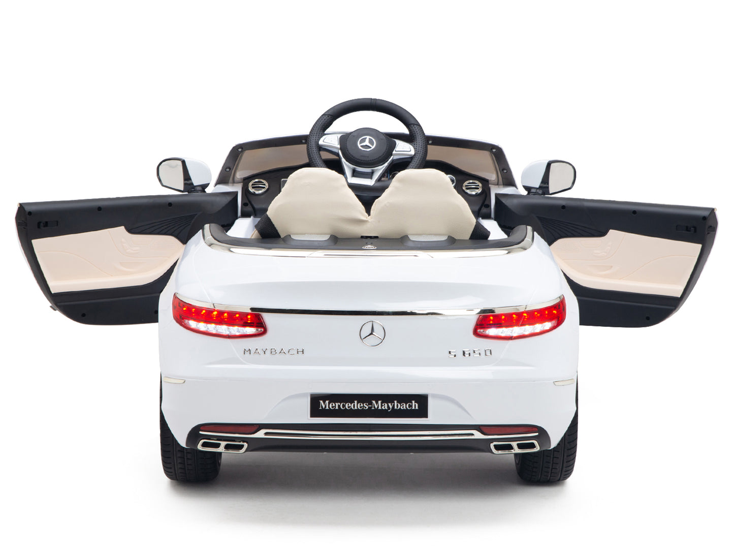 12V Mercedes-Benz Maybach Kids Electric Powered Ride on Car With Remote Control, Radio & MP3 - White