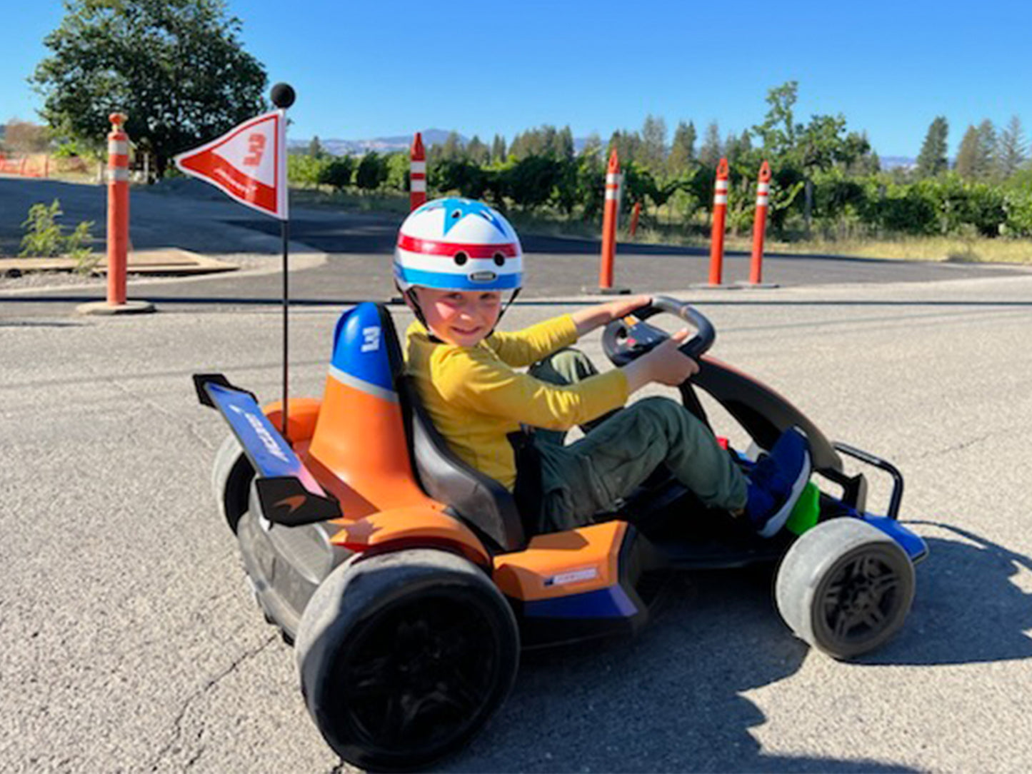 McLaren 24V Electric Drift Go-Kart for Kids - Orange