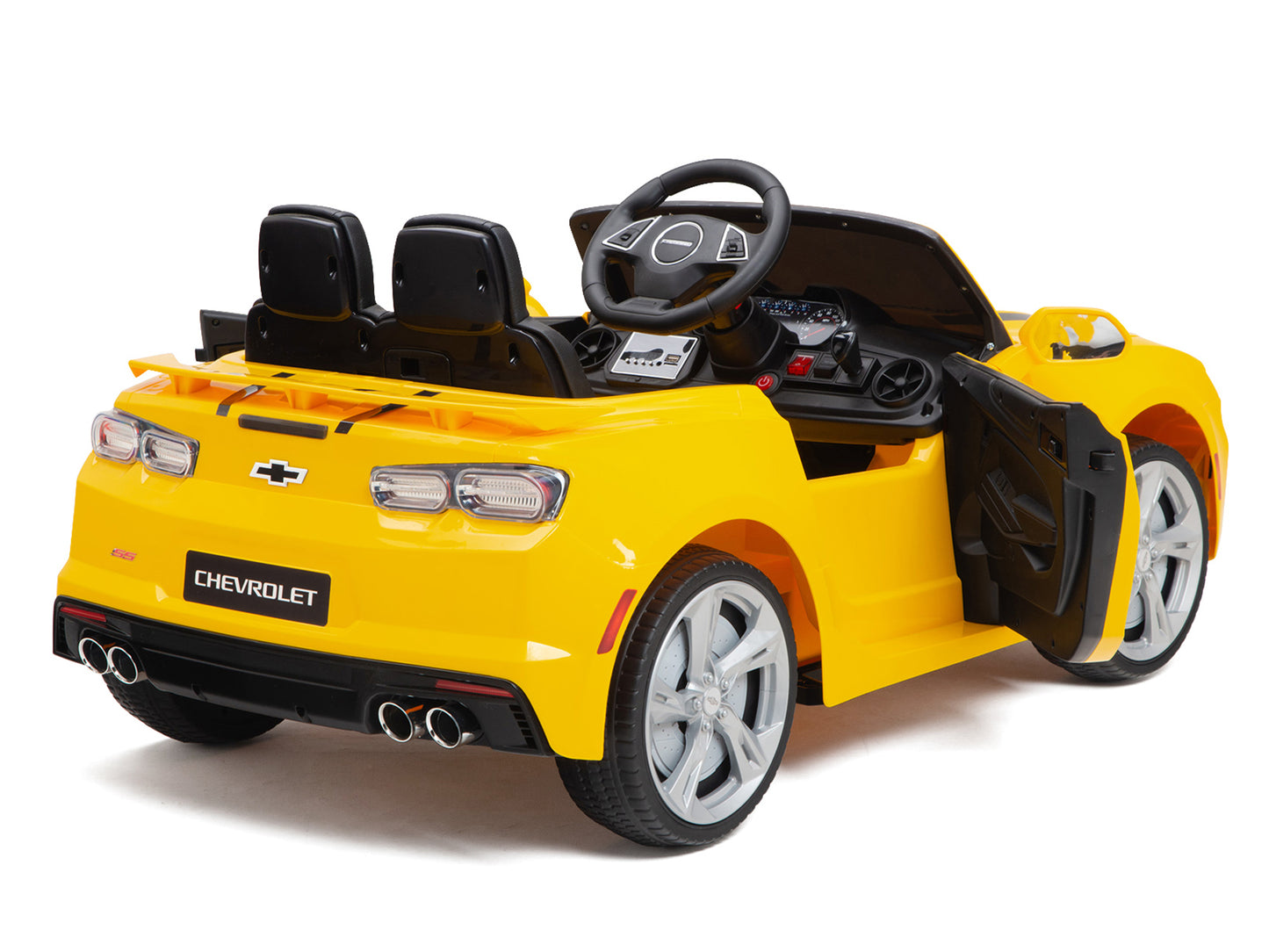 12V Chevrolet Camaro 2SS Kids Ride On Car with Remote Control - Yellow