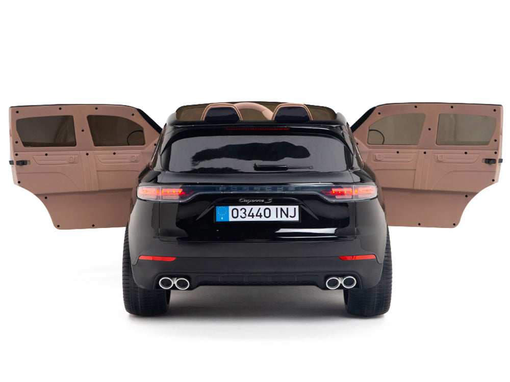 12V Porsche Cayenne Kids Electric Ride On Car with Remote Control - Black