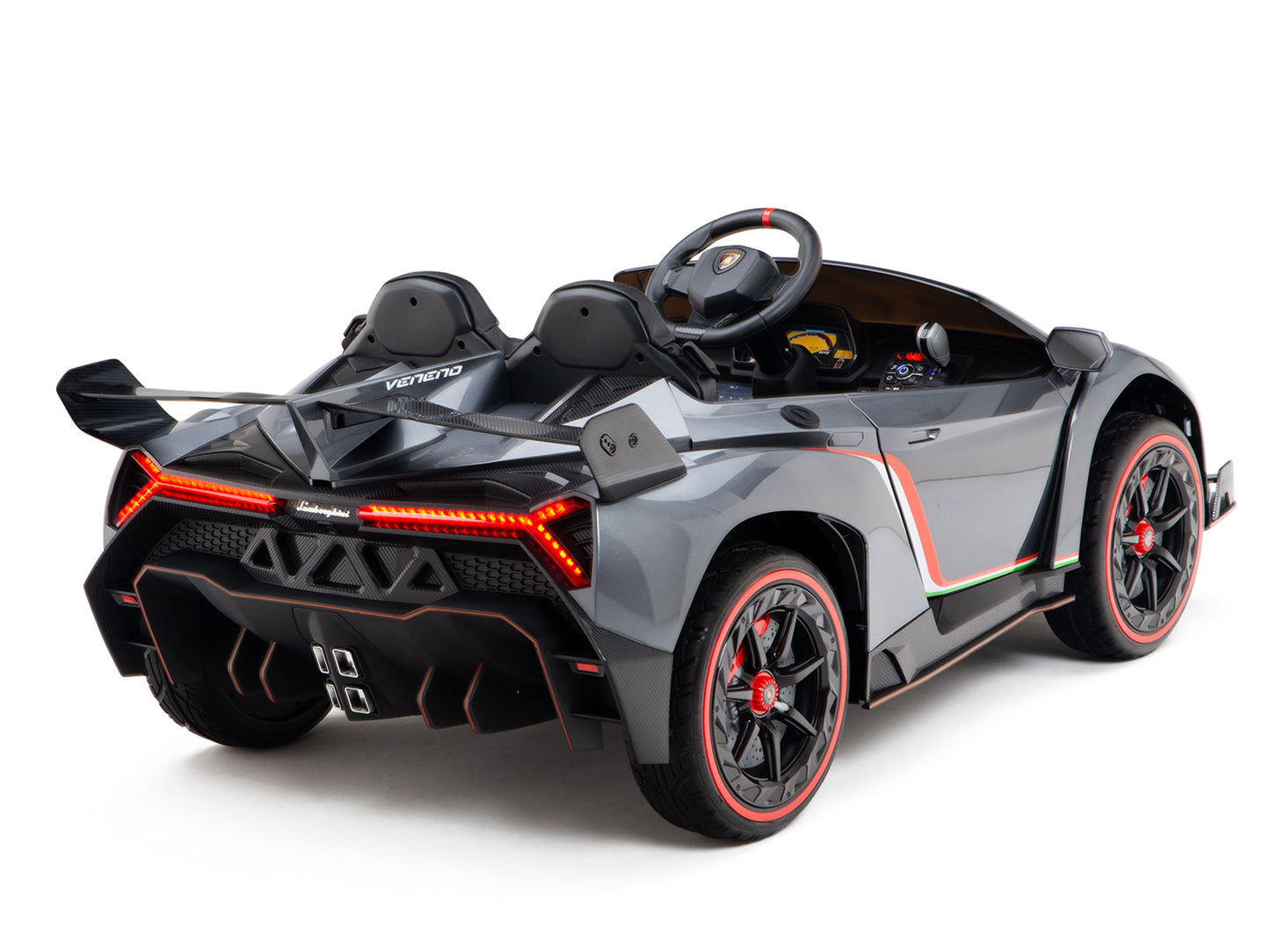 2WD / AWD Kids Premium Lamborghini Veneno Ride On Car with Remote Control - Grey