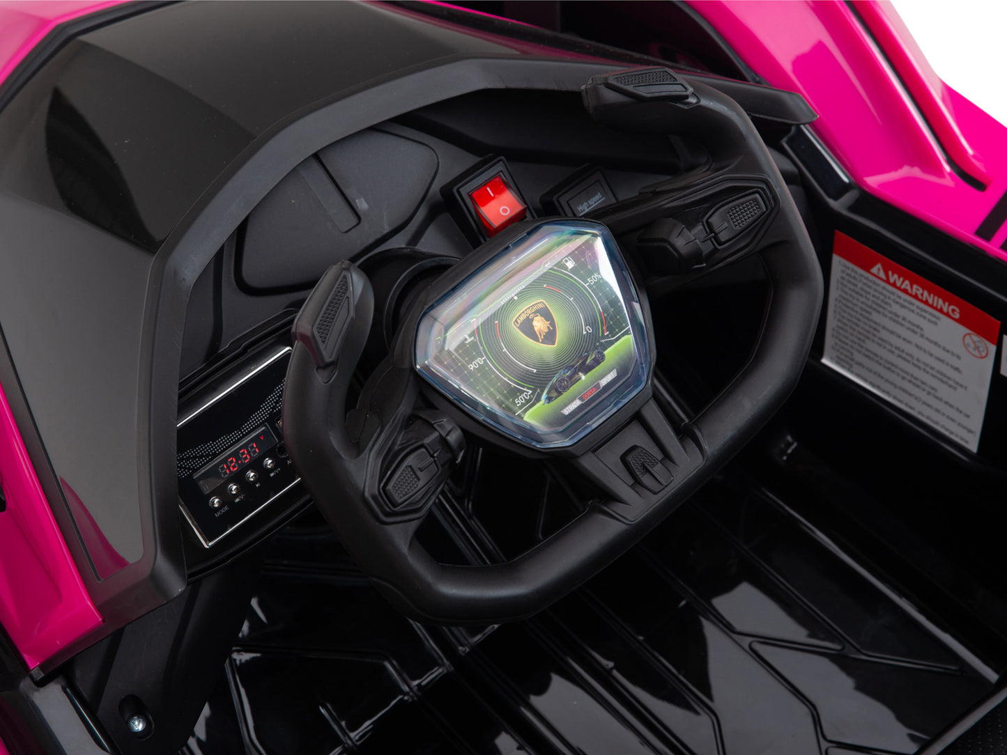 Lamborghini V12 Vision GT Kids Ride On Car with Remote Control - Pink