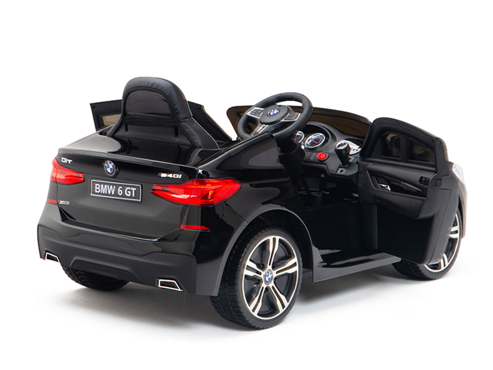 12V BMW 6 Series GT Kids Electric Powered Ride On Car with Remote - Black