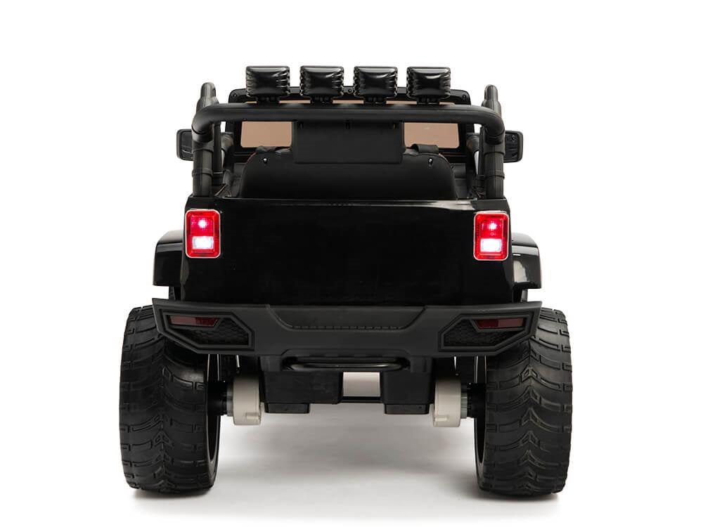 12V Jeep Rubber Wheels Black