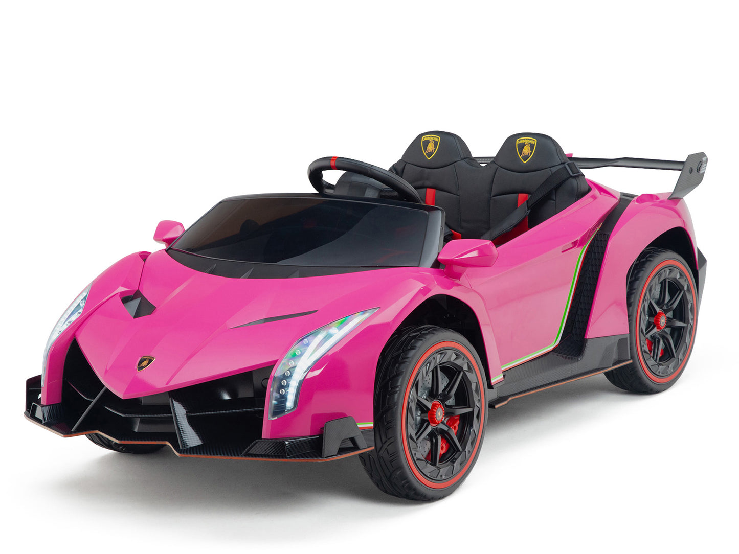2WD / AWD Kids Premium Lamborghini Veneno Ride On Car w/ Remote Control - Pink