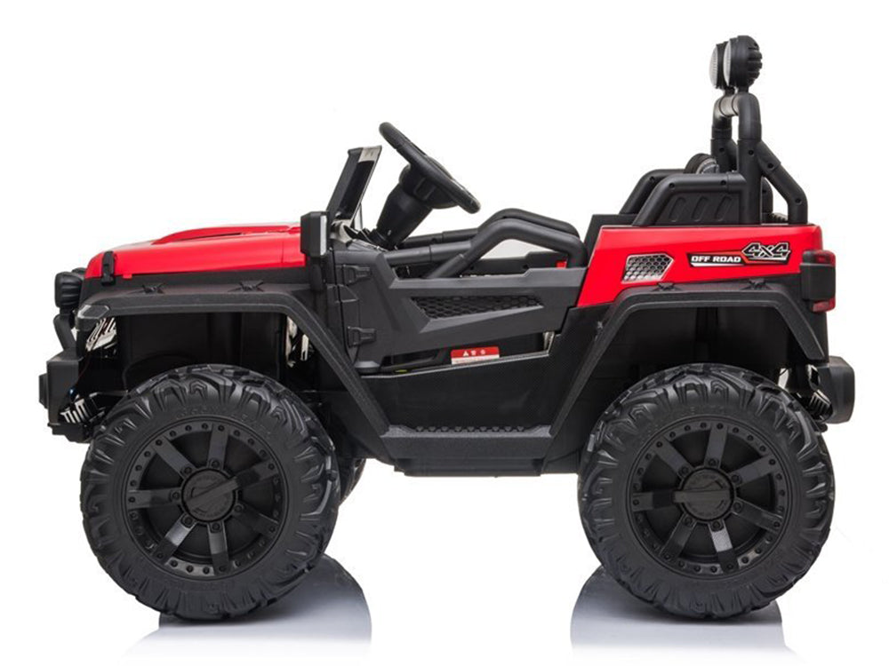 4WD Trekcar Kids Ride On Truck with EVA Wheels and Remote Control - Red