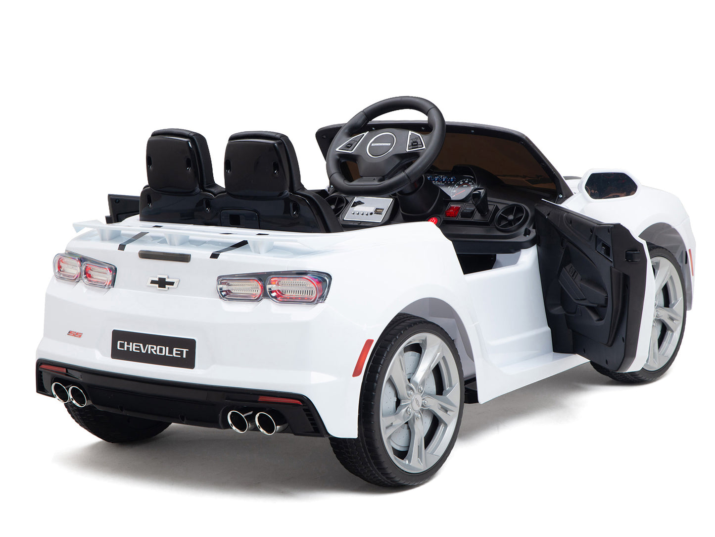 12V Chevrolet Camaro 2SS Kids Ride On Car with Remote Control - White