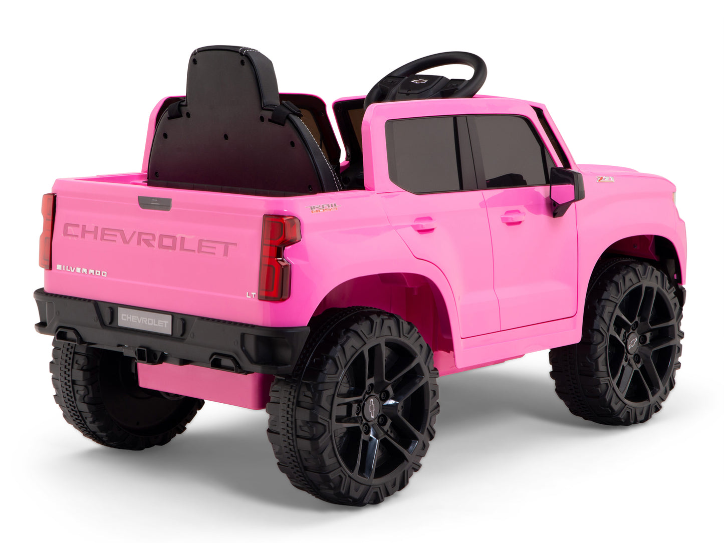 12V Chevrolet Silverado Kids Ride On Truck with Remote Control – Pink