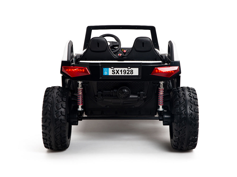 24V Red Tiger All Terrain UTV Ride on Buggy with Remote - White